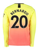 Bernardo Silva Manchester City Long Sleeve 19/20 Third Jersey