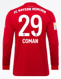 Kingsley Coman Bayern Munich 19/20 Long Sleeve Home Jersey