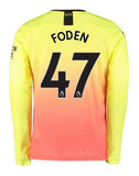 Phil Foden Manchester City Long Sleeve 19/20 Third Jersey