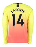 Aymeric Laporte Manchester City Long Sleeve 19/20 Third Jersey