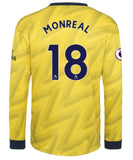 Nacho Monreal Arsenal Long Sleeve 19/20 Away Jersey