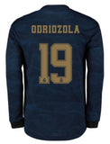 Alvaro Odriozola Real Madrid Long Sleeve 19/20 Away Jersey