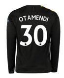Nicolas Otamendi Manchester City Long Sleeve 19/20 Away Jersey