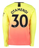 Nicolas Otamendi Manchester City Long Sleeve 19/20 Third Jersey