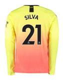 David Silva Manchester City Long Sleeve 19/20 Third Jersey