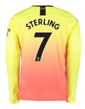 Raheem Sterling Manchester City Long Sleeve 19/20 Third Jersey