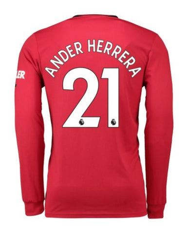 Ander Herrera Manchester United 19/20 Long Sleeve Home Jersey