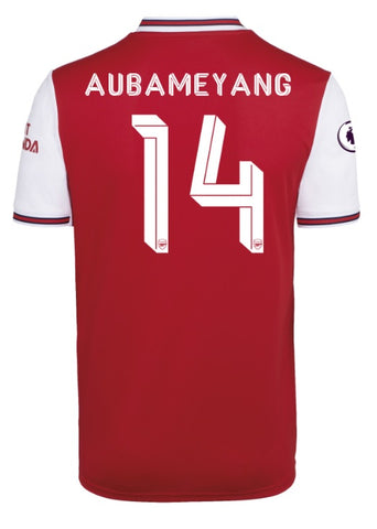Pierre-Emerick Aubameyang Arsenal 19/20 Club Font Home Jersey