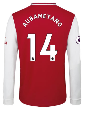 Pierre-Emerick Aubameyang Arsenal Long Sleeve 19/20 Home Jersey