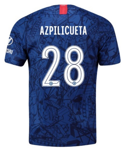César Azpilicueta Chelsea 19/20 Club Font Home Jersey