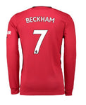 David Beckham Manchester United 19/20 Long Sleeve Home Jersey