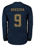 RM Benzema Long Sleeve 19/20 Away Jersey