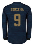 Karim Benzema Real Madrid Long Sleeve 19/20 Away Jersey