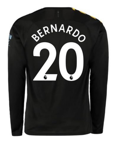 Bernardo Silva Manchester City Long Sleeve 19/20 Away Jersey