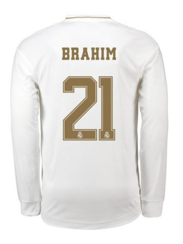 Brahim Diaz Real Madrid Long Sleeve 19/20 Home Jersey