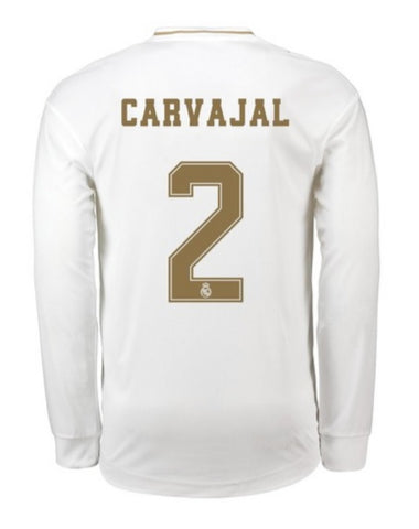 Dani Carvajal Real Madrid Long Sleeve 19/20 Home Jersey