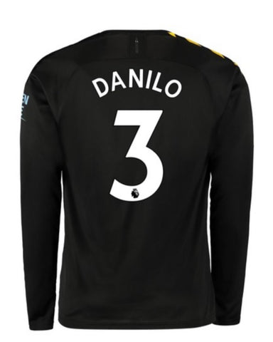Danilo Manchester City Long Sleeve 19/20 Away Jersey