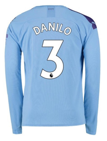 Danilo Manchester City Long Sleeve 19/20 Home Jersey