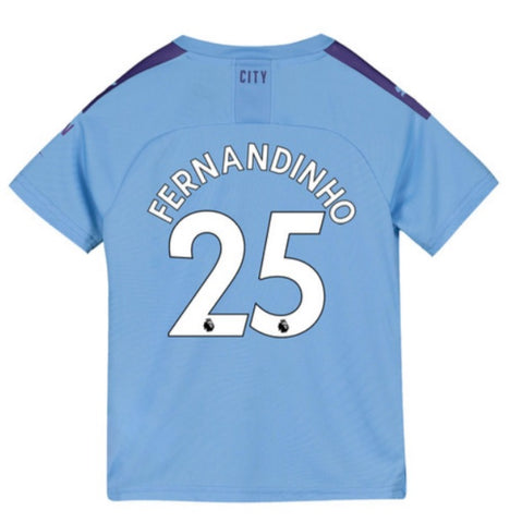 Fernandinho Manchester City Youth 19/20 Home Jersey