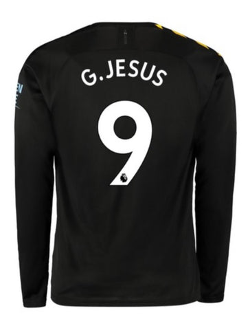 Gabriel Jesus Manchester City Long Sleeve 19/20 Away Jersey