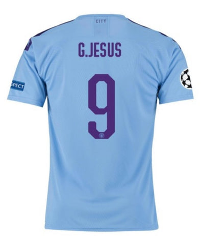 Gabriel Jesus Manchester City UEFA 19/20 Home Jersey