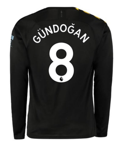 Ilkay Gundogan Manchester City Long Sleeve 19/20 Away Jersey