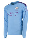 Ian Poveda Manchester City Long Sleeve 19/20 Home Jersey