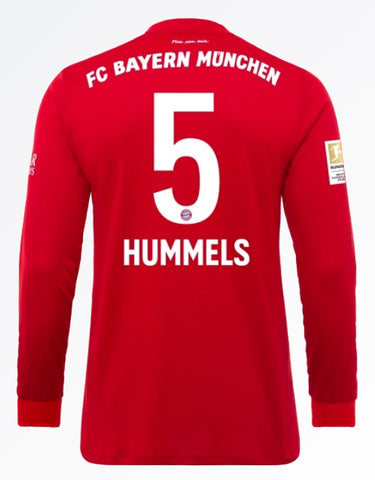 Mats Hummels Bayern Munich 19/20 Long Sleeve Home Jersey