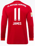 FC Bayern Munich James Long Sleeve 19/20 Home Jersey