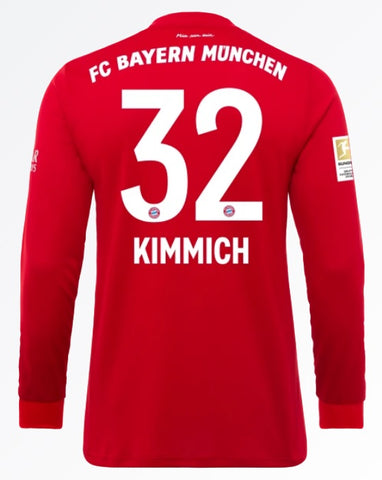 Joshua Kimmich Bayern Munich 19/20 Long Sleeve Home Jersey