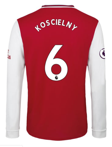 Laurent Koscielny Arsenal Long Sleeve 19/20 Home Jersey