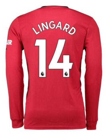 Jesse Lingard Manchester United 19/20 Long Sleeve Home Jersey