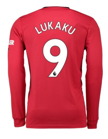 Romelu Lukaku Manchester United 19/20 Long Sleeve Home Jersey