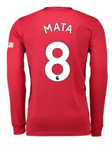 Juan Mata Manchester United 19/20 Long Sleeve Home Jersey