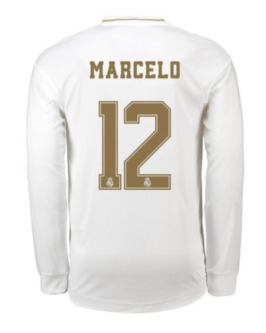 Marcelo Vieira Real Madrid Long Sleeve 19/20 Home Jersey