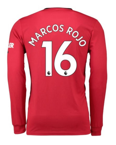 Marcos Rojo Manchester United 19/20 Long Sleeve Home Jersey