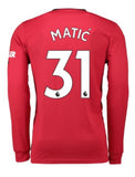 Nemanja Matic Manchester United 19/20 Long Sleeve Home Jersey