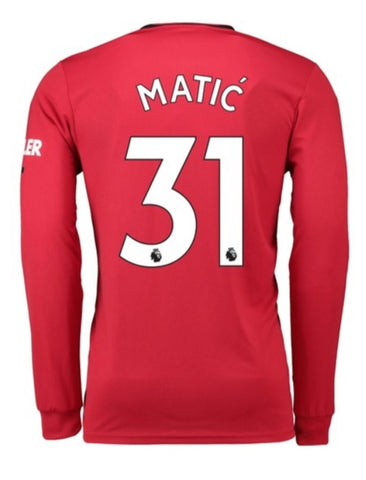 Nemanja Matic Manchester United 19/20 Long Sleeve Home Jersey