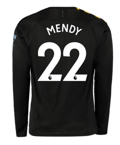 Benjamin Mendy Manchester City Long Sleeve 19/20 Away Jersey
