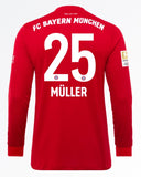FC Bayern Muller Long Sleeve 19/20 Home Jersey
