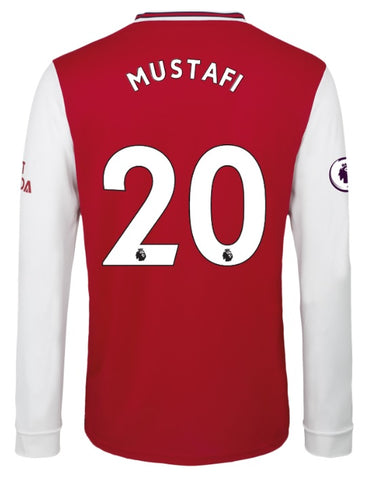 Shkodran Mustafi Arsenal Long Sleeve 19/20 Home Jersey