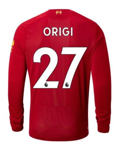 Divock Origi Liverpool 19/20 Long Sleeve Home Jersey