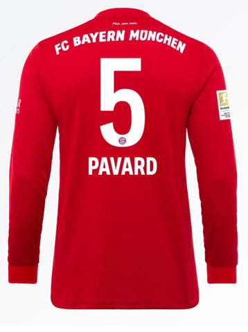 Benjamin Pavard Bayern Munich 19/20 Long Sleeve Home Jersey