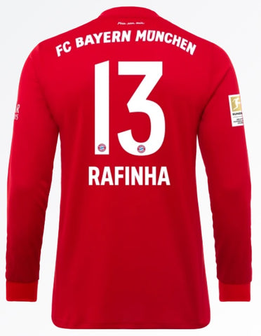 Rafinha Bayern Munich 19/20 Long Sleeve Home Jersey