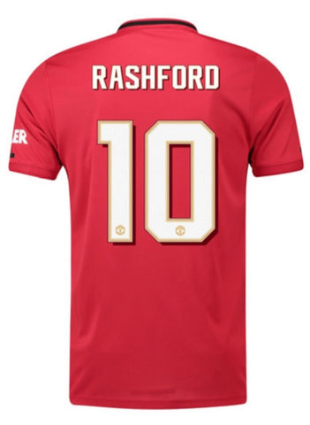 Marcus Rashford Manchester United 19/20 Club Font Home Jersey