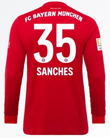 Renato Sanches Bayern Munich 19/20 Long Sleeve Home Jersey