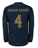 Sergio Ramos Real Madrid Long Sleeve 19/20 Away Jersey