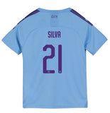 David Silva Manchester City Youth 19/20 Club Font Home Jersey