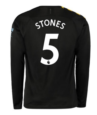 John Stones Manchester City Long Sleeve 19/20 Away Jersey