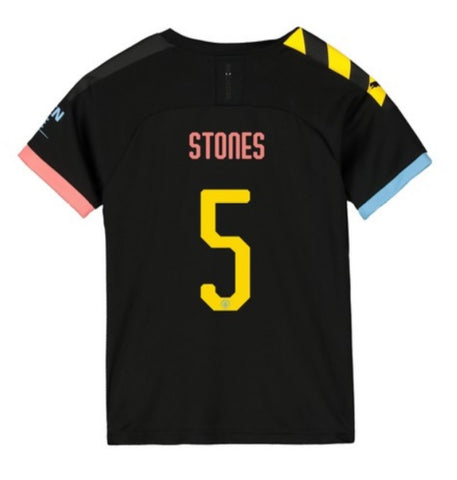 John Stones Manchester City Youth 19/20 Club Font Away Jersey